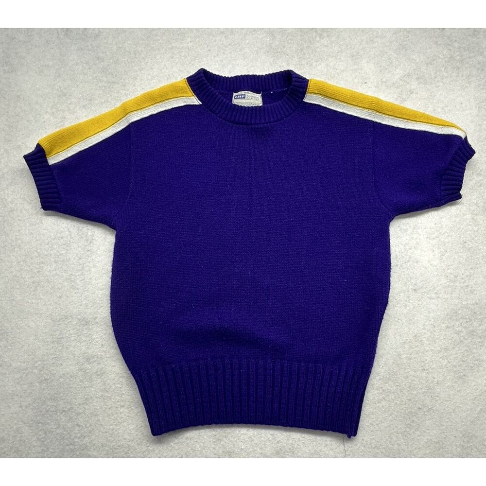 Vintage Tennessee American Official Award Sweater Purple Yellow White